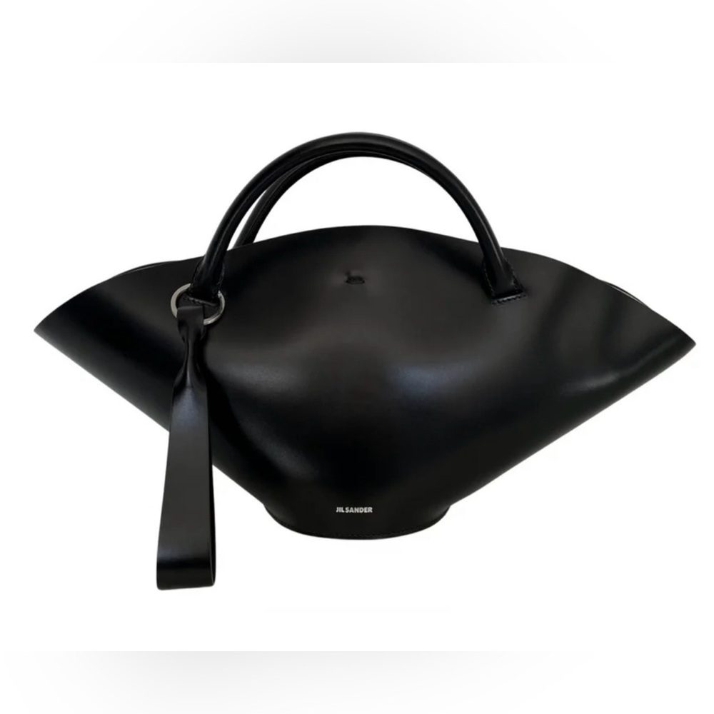 AUTHENTIC JIL SANDER SOMBRERO
BLACK LEATHER Shopper Tote Handbag
